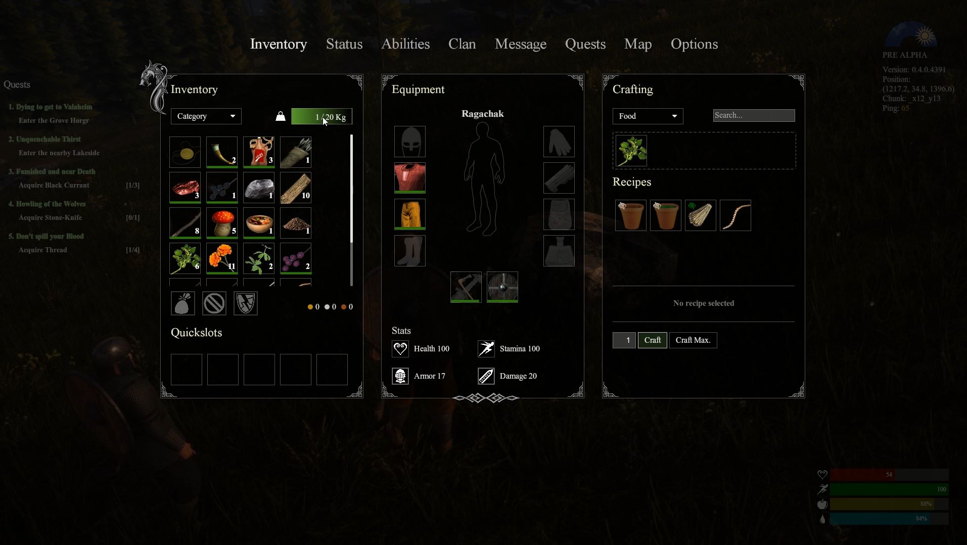 Valnir Rok - Inventory and Mixing