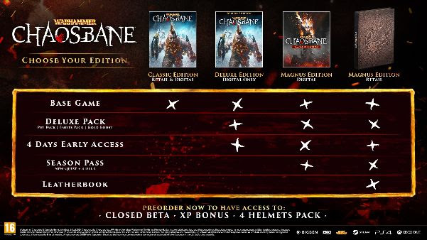 Warhammer Chaosbane Preorder Bonuses