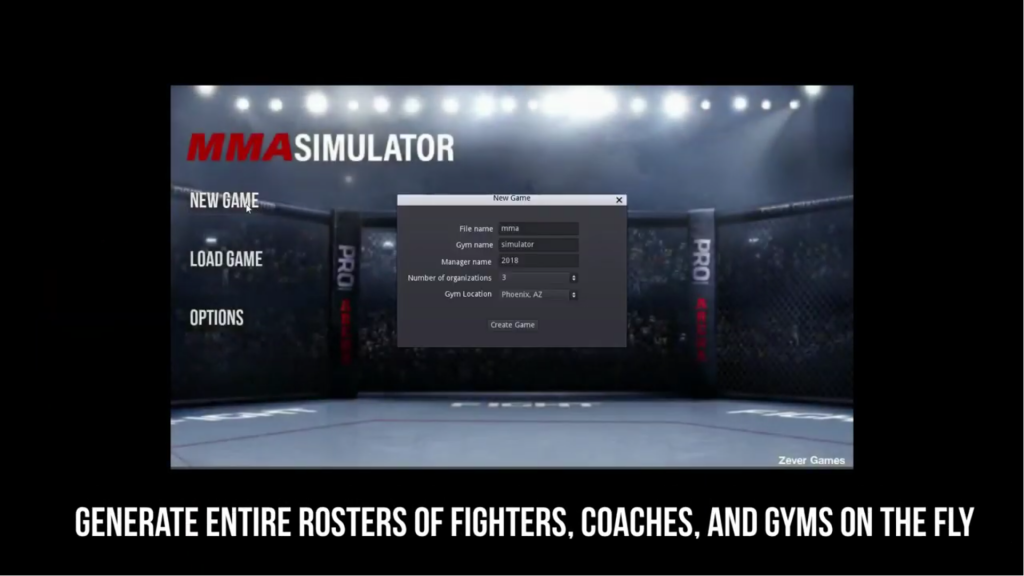 Featured video: MMA Simulator Steam Trailer